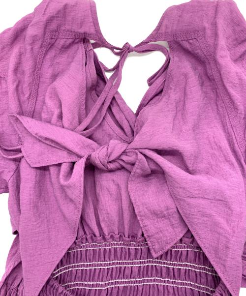 Snidel（スナイデル）Snidel (スナイデル) カシュクールロングワンピース パープル サイズ:1の古着・服飾アイテム