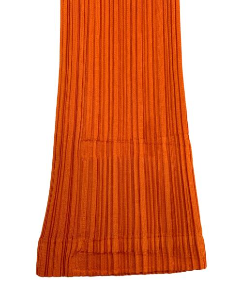 PLEATS PLEASE（プリーツプリーズ）PLEATS PLEASE (プリーツプリーズ) ジップアップ パーカー ジャンパー オレンジ サイズ:3の古着・服飾アイテム