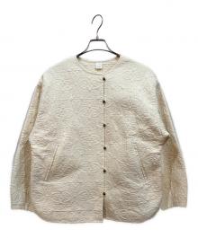 KAGURE（カグレ）の古着「ノーカラージャケット」｜ホワイト