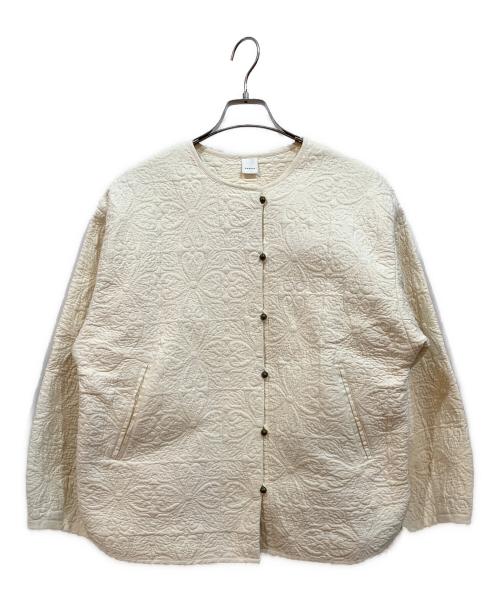 KAGURE（カグレ）KAGURE (カグレ) ノーカラージャケット ホワイト サイズ:Freeの古着・服飾アイテム