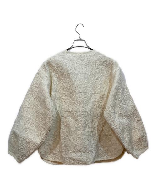 KAGURE（カグレ）KAGURE (カグレ) ノーカラージャケット ホワイト サイズ:Freeの古着・服飾アイテム