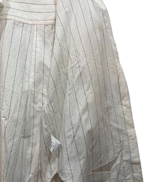 KAGURE（カグレ）KAGURE (カグレ) バンドカラーシャツ ブラック×ベージュ サイズ:Freeの古着・服飾アイテム