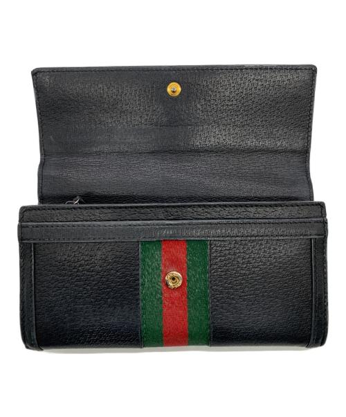 GUCCI（グッチ）GUCCI (グッチ) 長財布 ネイビーの古着・服飾アイテム