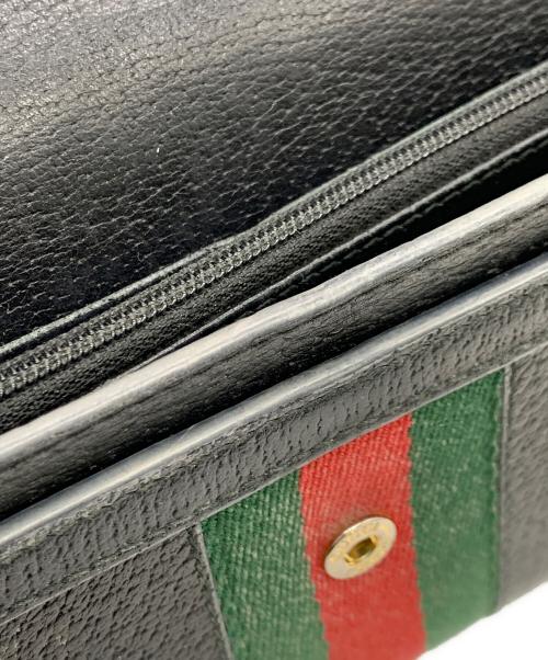 GUCCI（グッチ）GUCCI (グッチ) 長財布 ネイビーの古着・服飾アイテム