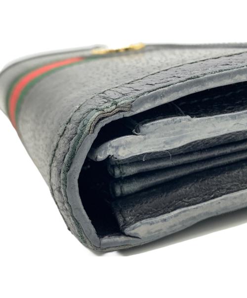 GUCCI（グッチ）GUCCI (グッチ) 長財布 ネイビーの古着・服飾アイテム