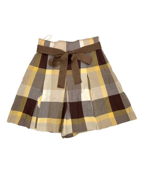 BLUE LABEL CRESTBRIDGE（ブルーレーベルクレストブリッジ）BLUE LABEL CRESTBRIDGE (ブルーレーベルクレストブリッジ) チェックスカート ブラウン サイズ:38 未使用品の古着・服飾アイテム