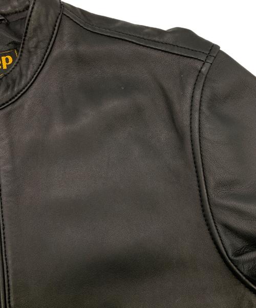 417 by EDIFICE（417 バイ エディフィス）417 by EDIFICE (417 バイ エディフィス) ラムレザージャケット ブラック サイズ:Lの古着・服飾アイテム