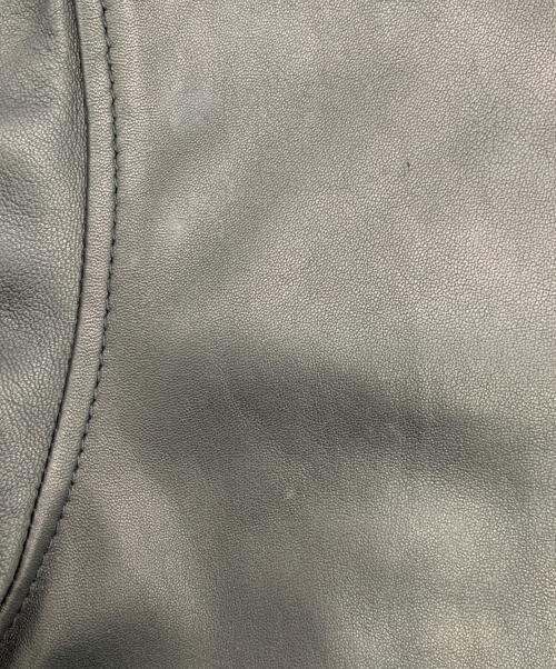 417 by EDIFICE（417 バイ エディフィス）417 by EDIFICE (417 バイ エディフィス) ラムレザージャケット ブラック サイズ:Lの古着・服飾アイテム