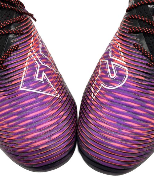 PUMA（プーマ）PUMA (プーマ) サッカースパイク ブラック×パープル サイズ:28.5の古着・服飾アイテム
