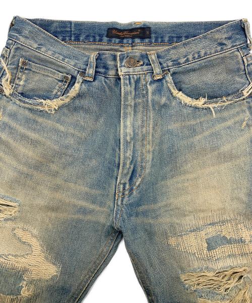 UNDERCOVERISM（アンダーカバーイズム）UNDERCOVERISM (アンダーカバーイズム) ダメージ加工デニムパンツ インディゴ サイズ:Sの古着・服飾アイテム