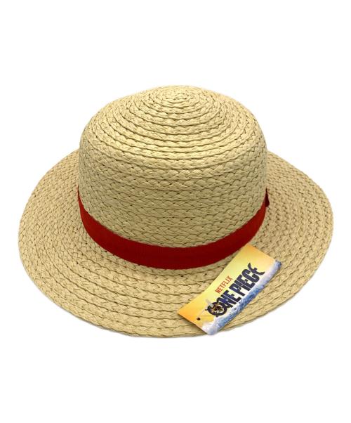 ONE PIECE（ワンピース）ONE PIECE (ワンピース) NET FLIX (ネットフリックス) ストローハット レッド×ナチュラルの古着・服飾アイテム