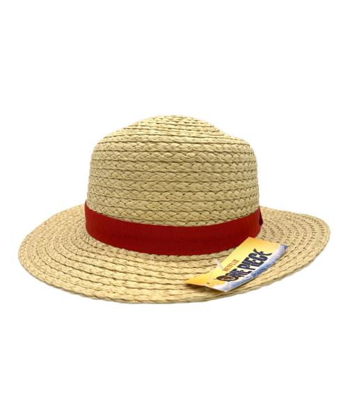 ONE PIECE（ワンピース）ONE PIECE (ワンピース) NET FLIX (ネットフリックス) ストローハット レッド×ナチュラルの古着・服飾アイテム