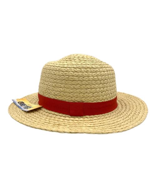 ONE PIECE（ワンピース）ONE PIECE (ワンピース) NET FLIX (ネットフリックス) ストローハット レッド×ナチュラルの古着・服飾アイテム