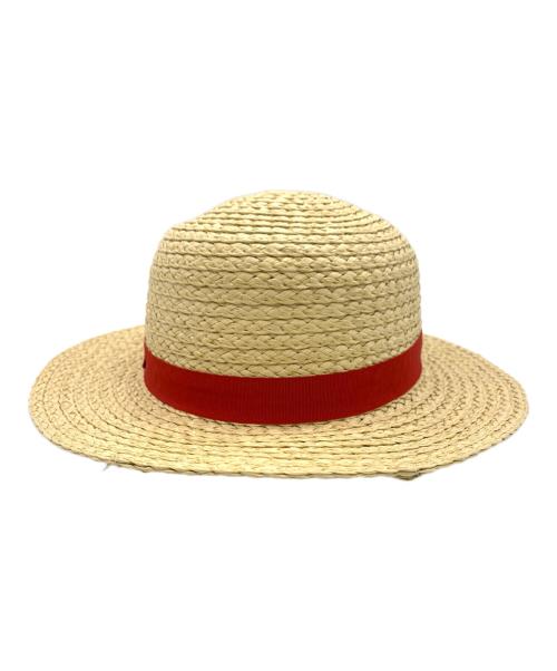 ONE PIECE（ワンピース）ONE PIECE (ワンピース) NET FLIX (ネットフリックス) ストローハット レッド×ナチュラルの古着・服飾アイテム