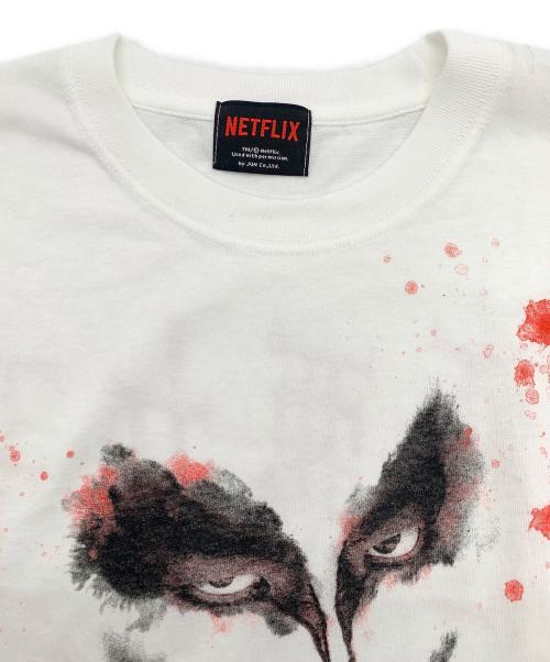 NET FLIX（ネットフリックス）NET FLIX (ネットフリックス) J’aDoRe JUN ONLINE (ジャドール ジュン オンライン) 半袖Tシャツ ホワイト サイズ:Lの古着・服飾アイテム