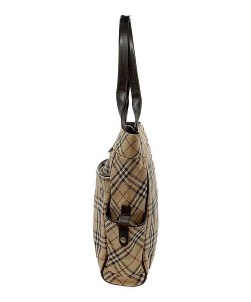 BURBERRY BLUE LABEL（バーバリー ブルー レーベル）BURBERRY BLUE LABEL (バーバリー ブルー レーベル) トートバッグ ブラウン×ベージュの古着・服飾アイテム