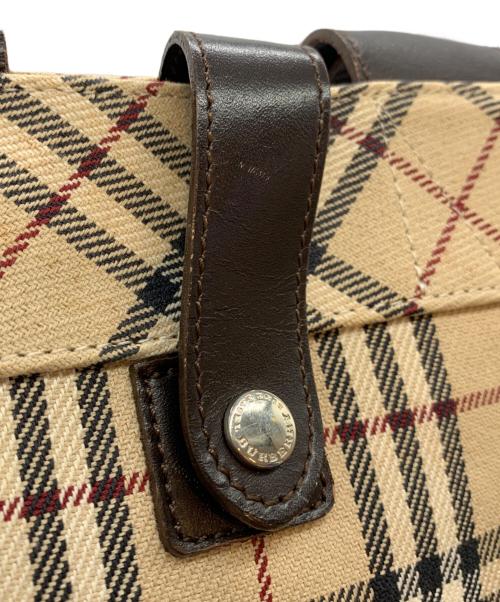 BURBERRY BLUE LABEL（バーバリー ブルー レーベル）BURBERRY BLUE LABEL (バーバリー ブルー レーベル) トートバッグ ブラウン×ベージュの古着・服飾アイテム