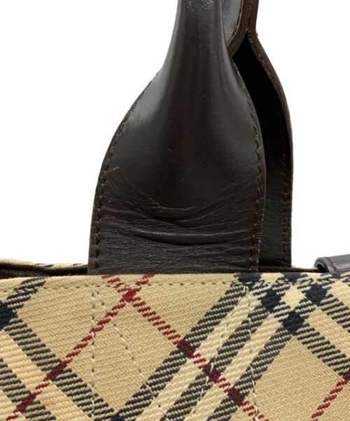 BURBERRY BLUE LABEL（バーバリー ブルー レーベル）BURBERRY BLUE LABEL (バーバリー ブルー レーベル) トートバッグ ブラウン×ベージュの古着・服飾アイテム
