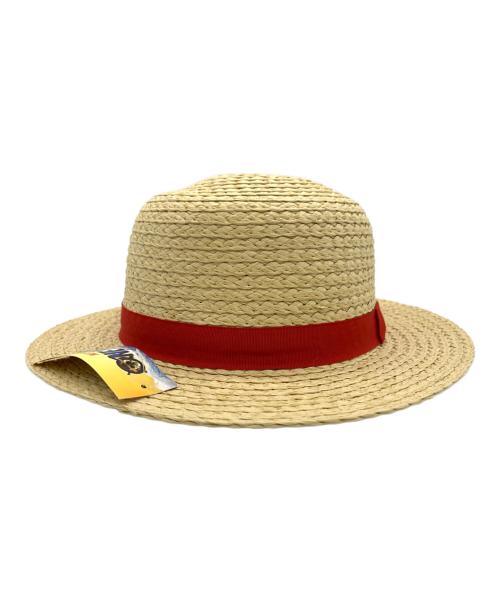 ONE PIECE（ワンピース）ONE PIECE (ワンピース) NET FLIX (ネットフリックス) ストローハット レッド×ナチュラルの古着・服飾アイテム