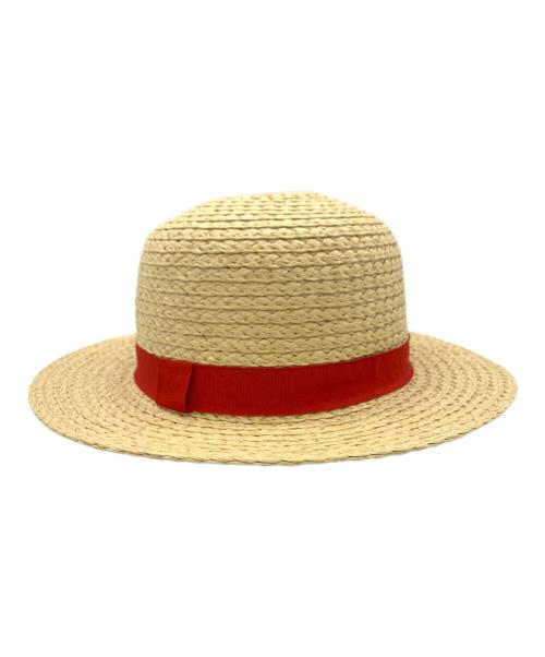 ONE PIECE（ワンピース）ONE PIECE (ワンピース) NET FLIX (ネットフリックス) ストローハット レッド×ナチュラルの古着・服飾アイテム