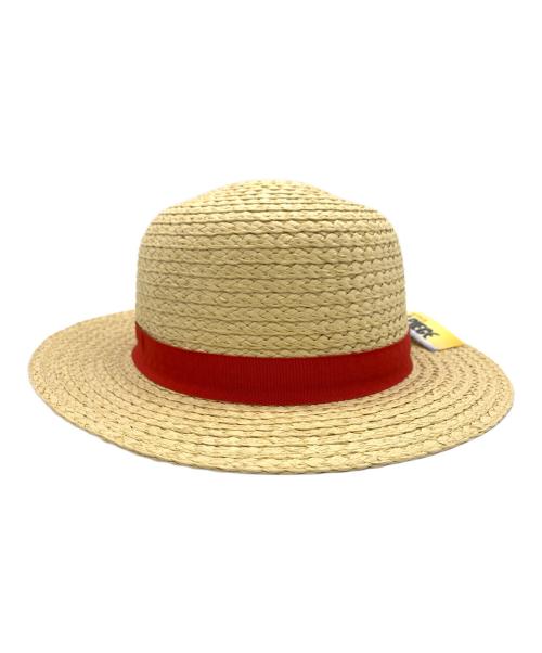 ONE PIECE（ワンピース）ONE PIECE (ワンピース) NET FLIX (ネットフリックス) ストローハット レッド×ナチュラルの古着・服飾アイテム