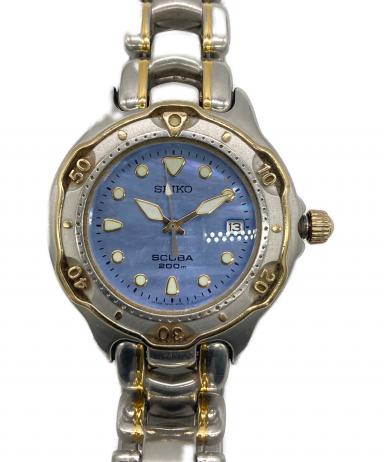 は*F様 195 腕時計まとめ売り G-SHOCK、SEIKO、FOSSIL等… 中古・古着通販】SEIKO (セイコー) 腕時計 ブルー シェル｜ブランド