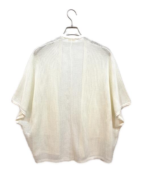 BALLSEY（ボールジィ）BALLSEY (ボールジィ) スクエアメッシュ ストールカーディガン アイボリー サイズ:Sの古着・服飾アイテム