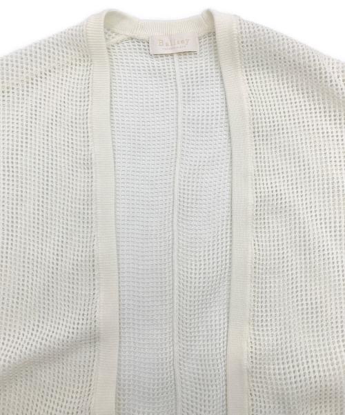 BALLSEY（ボールジィ）BALLSEY (ボールジィ) スクエアメッシュ ストールカーディガン アイボリー サイズ:Sの古着・服飾アイテム