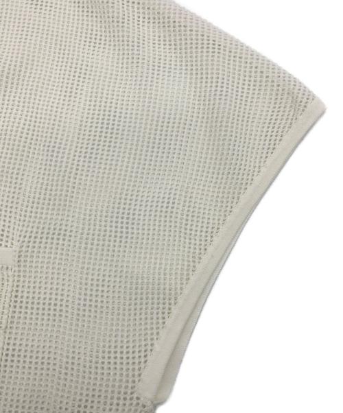 BALLSEY（ボールジィ）BALLSEY (ボールジィ) スクエアメッシュ ストールカーディガン アイボリー サイズ:Sの古着・服飾アイテム