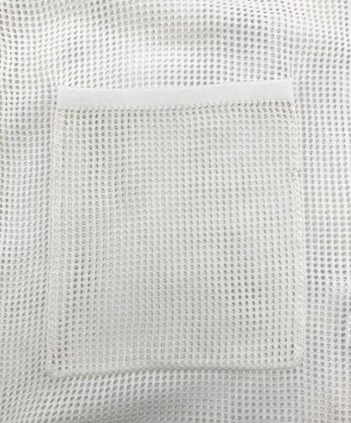 BALLSEY（ボールジィ）BALLSEY (ボールジィ) スクエアメッシュ ストールカーディガン アイボリー サイズ:Sの古着・服飾アイテム