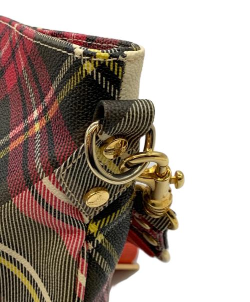 Vivienne Westwood（ヴィヴィアンウエストウッド）Vivienne Westwood (ヴィヴィアンウエストウッド) ショルダーバッグ ブラック×レッドの古着・服飾アイテム