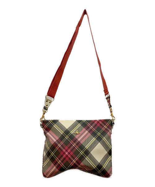 Vivienne Westwood（ヴィヴィアンウエストウッド）Vivienne Westwood (ヴィヴィアンウエストウッド) ショルダーバッグ ブラック×レッドの古着・服飾アイテム