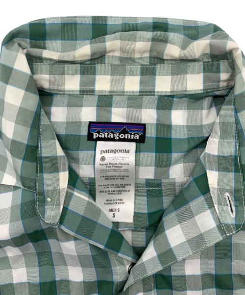 Patagonia（パタゴニア）Patagonia (パタゴニア) ロングスリーブ エルレイ シャツ グリーン×ホワイト サイズ:Sの古着・服飾アイテム