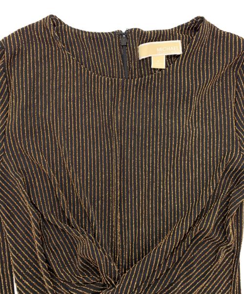 MICHAEL KORS（マイケルコース）MICHAEL KORS (マイケル・コース) 長袖ワンピース ブラック×イエロー サイズ:Sの古着・服飾アイテム