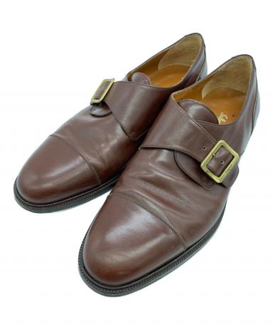 サルバトーレフェラガモ　ブラウンレザーモンクストラップシューズ 中古・古着通販】Salvatore Ferragamo (サルヴァトーレ フェラガモ