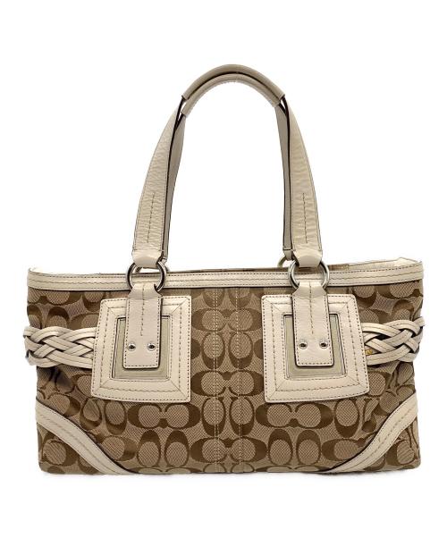 COACH（コーチ）COACH (コーチ) ハンドバッグ ベージュの古着・服飾アイテム