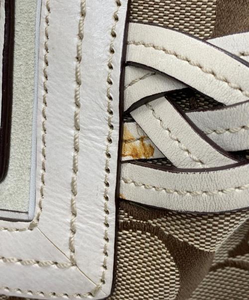 COACH（コーチ）COACH (コーチ) ハンドバッグ ベージュの古着・服飾アイテム