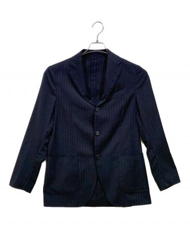 LARDINI ネイビー テーラードジャケット　44 中古・古着通販】LARDINI (ラルディーニ) テーラードジャケット