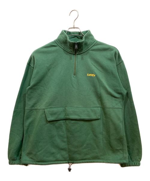 LEVI'S（リーバイス）LEVI'S (リーバイス) ハーフジップスウェット グリーン サイズ:Mの古着・服飾アイテム