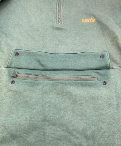 LEVI'S（リーバイス）LEVI'S (リーバイス) ハーフジップスウェット グリーン サイズ:Mの古着・服飾アイテム