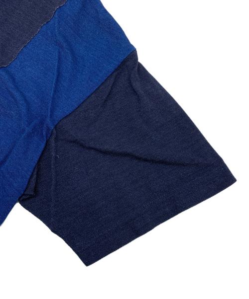 FRED PERRY（フレッドペリー）FRED PERRY (フレッドペリー) 半袖カットソー ネイビー×ブルー サイズ:Lの古着・服飾アイテム