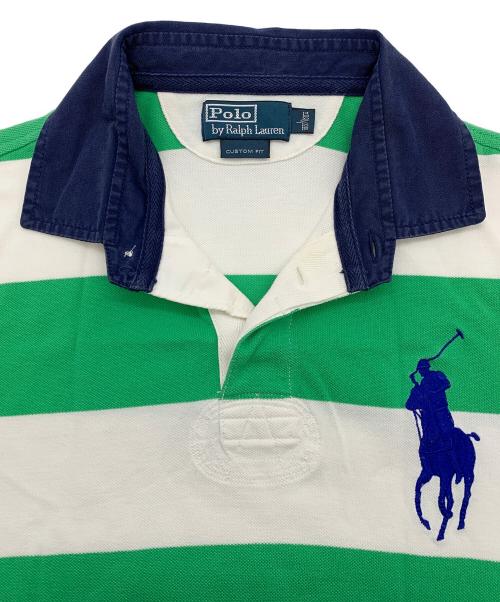 POLO RALPH LAUREN（ポロ・ラルフローレン）POLO RALPH LAUREN (ポロ・ラルフローレン) ラガーシャツ アイボリー×グリーン×ネイビー サイズ:Lの古着・服飾アイテム
