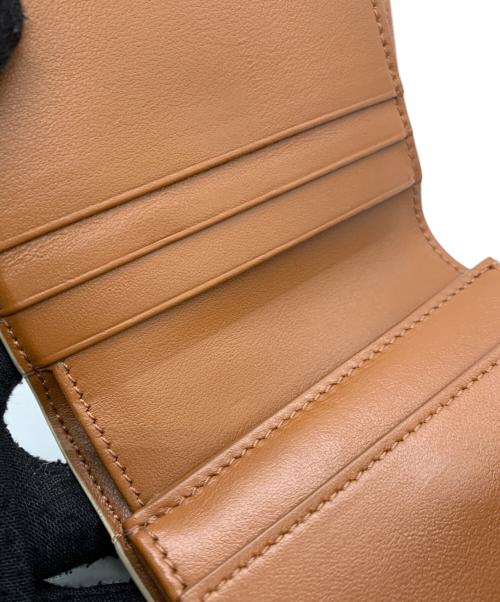 CELINE（セリーヌ）CELINE (セリーヌ) 3つ折り財布 ブラウン×ホワイトの古着・服飾アイテム
