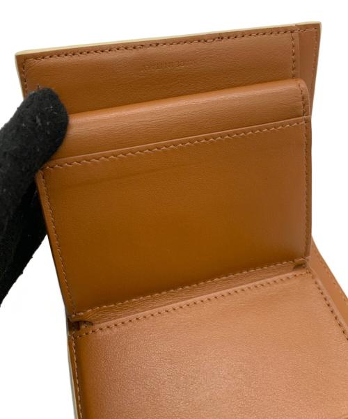 CELINE（セリーヌ）CELINE (セリーヌ) 3つ折り財布 ブラウン×ホワイトの古着・服飾アイテム