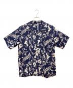 Sun Surfサンサーフ）の古着「アロハシャツ」｜ネイビー×ホワイト