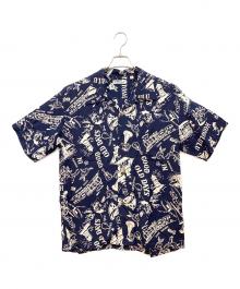 Sun Surf（サンサーフ）の古着「アロハシャツ」｜ネイビー×ホワイト