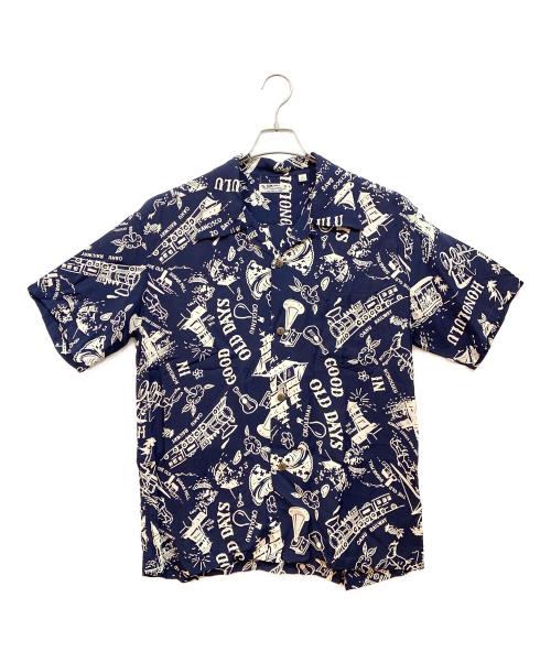 Sun Surf（サンサーフ）Sun Surf (サンサーフ) アロハシャツ ネイビー×ホワイト サイズ:Lの古着・服飾アイテム
