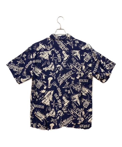 Sun Surf（サンサーフ）Sun Surf (サンサーフ) アロハシャツ ネイビー×ホワイト サイズ:Lの古着・服飾アイテム