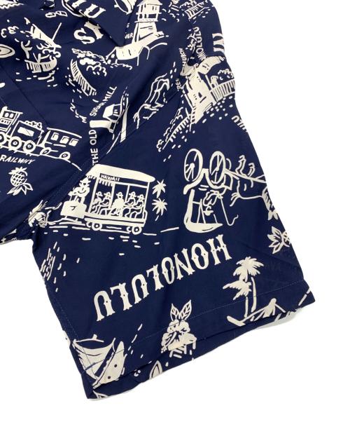 Sun Surf（サンサーフ）Sun Surf (サンサーフ) アロハシャツ ネイビー×ホワイト サイズ:Lの古着・服飾アイテム