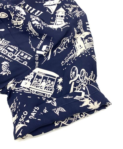 Sun Surf（サンサーフ）Sun Surf (サンサーフ) アロハシャツ ネイビー×ホワイト サイズ:Lの古着・服飾アイテム